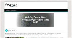 Desktop Screenshot of frameresearch.com